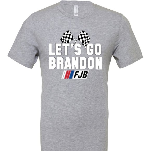 Let's Go Brandon FJB Racing Flags T-shirt Conservative Republican #FJB Nascar - Picture 3 of 3
